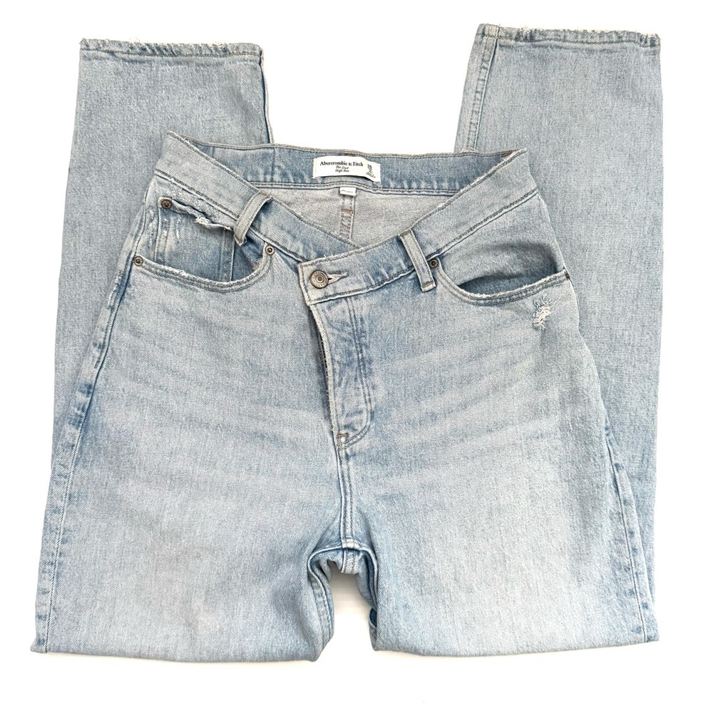 Abercrombie & Fitch The Dad High Rise Jeans Criss
Cross Waist Size 26 - Picture 3 of 8